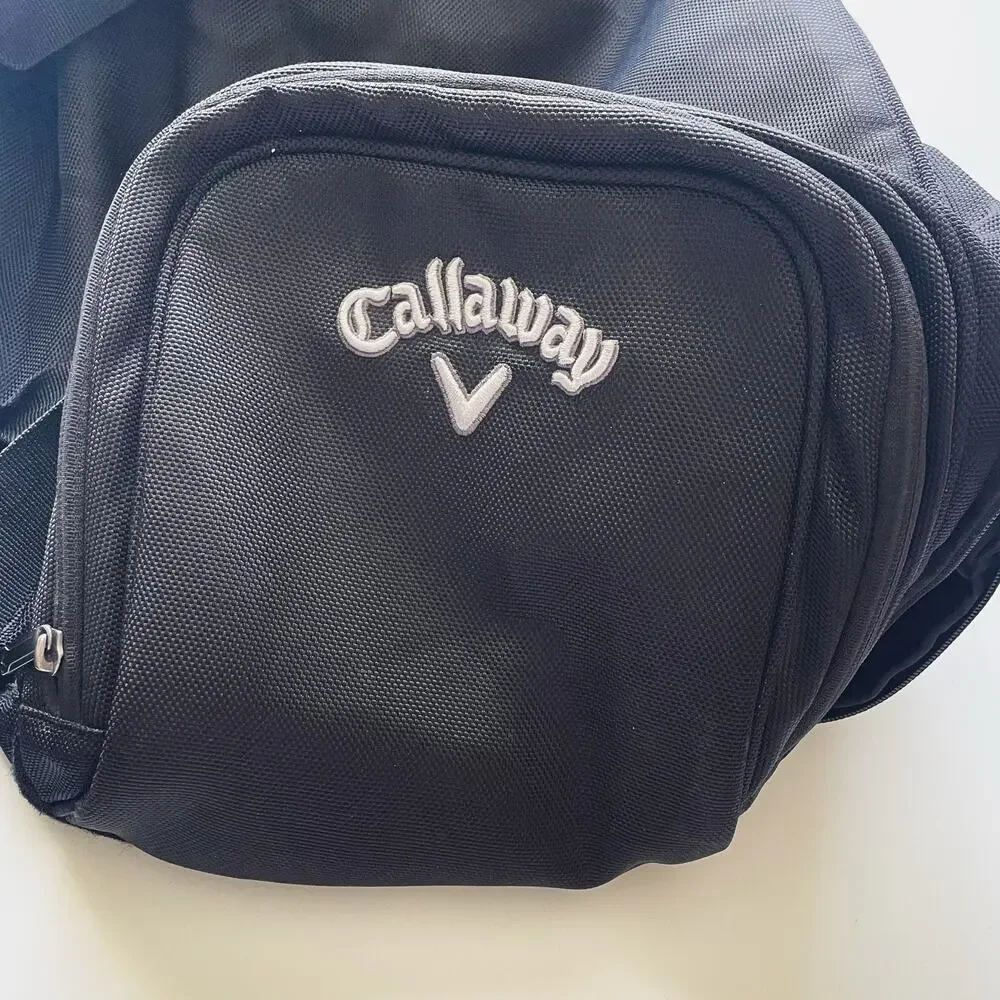Callaway Gold Black Duffle Bag White Embroidered Logo